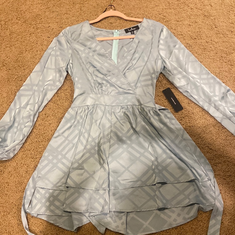 light blue formal romper